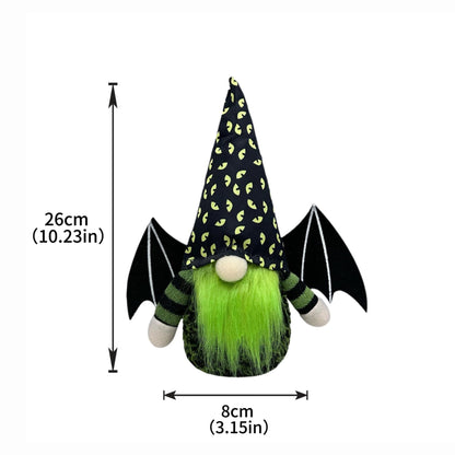 Dylayos Halloween Gnomes Decorations for Home, Set of 2 Plush Bat Wing Gnomes, Handmade Tomte Gnome Dolls for Halloween Decor, for Women, Christmas, Party