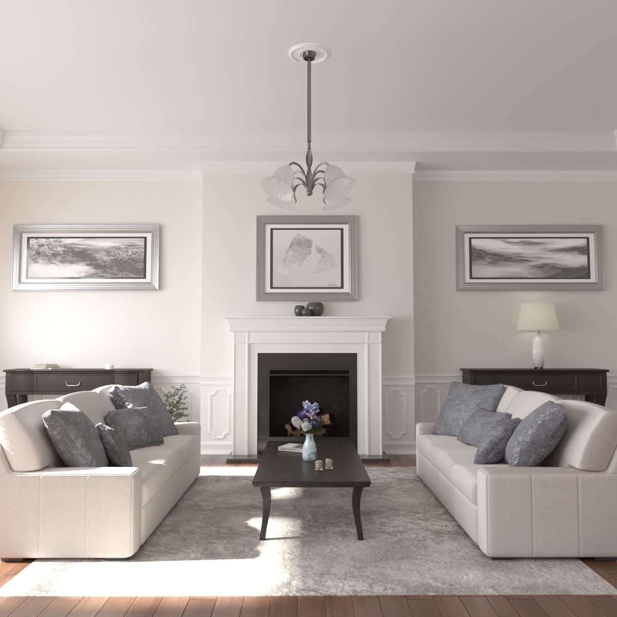 16 1/8"OD x 3/4"P Tyrone Ceiling Medallion (Fits Canopies up to 6 3/4")