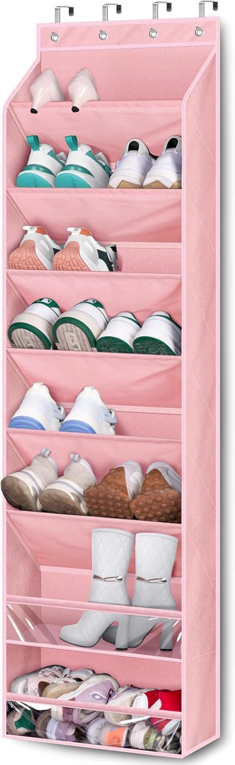 20 Closet KEETDY Over The Door Shoe Organizer Fit Pairs Sneakers Large Hanging Shoe Organizer for Door Storage Boots