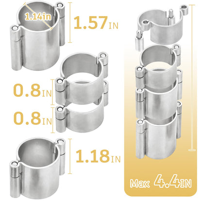Office Chair Sinking Fix Kit to Stop Sink|Made of Steel Strong Enough to Support Maximum 800 Pounds | No More Sink &No Need to Replace Chair Gas Lift Cylinder - Silver