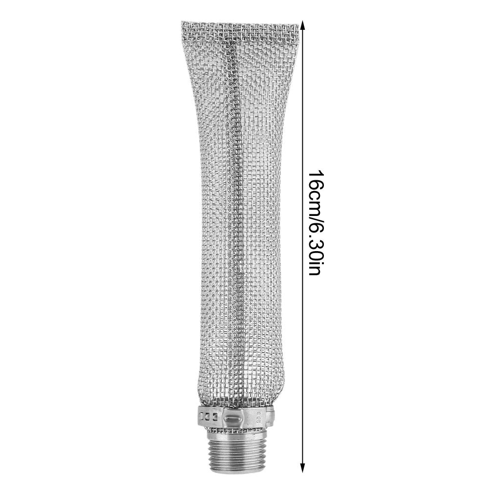 Fdit 304 Grade Stainless Steel Mesh Filter, 12inch/6inch Beer Brew Hop Strainer Tool for Mash Tun 1/2"(6inch)