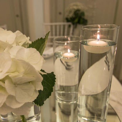 24 Pack Floating Candles, Smoke-Free and odorless, Burning continuously for 5-6 Hours, White, 2-inch Floating Candles, Suitable for Valentine's Day, Weddings, Holidays, Home Decoration……
