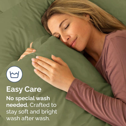 Queen Pillow Cases by [Brand Name] - Ultra Soft Hotel Quality Covers | Wrinkle-Free, Stain-Resistant, Machine Washable - 2 Piece Set in Sage Green