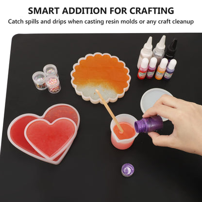 Gartful Black Silicone Mat for Crafts, 35.4 x 23.6 x 0.06 inches Silicone Craft Mat, Extra Large Silicone Sheet Thick Pad for Jewelry Casting Resin Molds, Painting, Counter Table, Placemat, Non-Slip