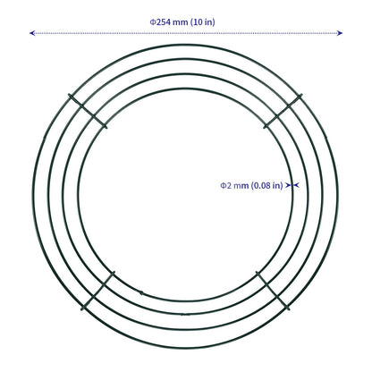 SOUJAP 40 PCS 10 Inch Metal Wreath Frame Ring, Round Green Wire Floral Wreath Form for Party, DIY Crafts, Home Decoration