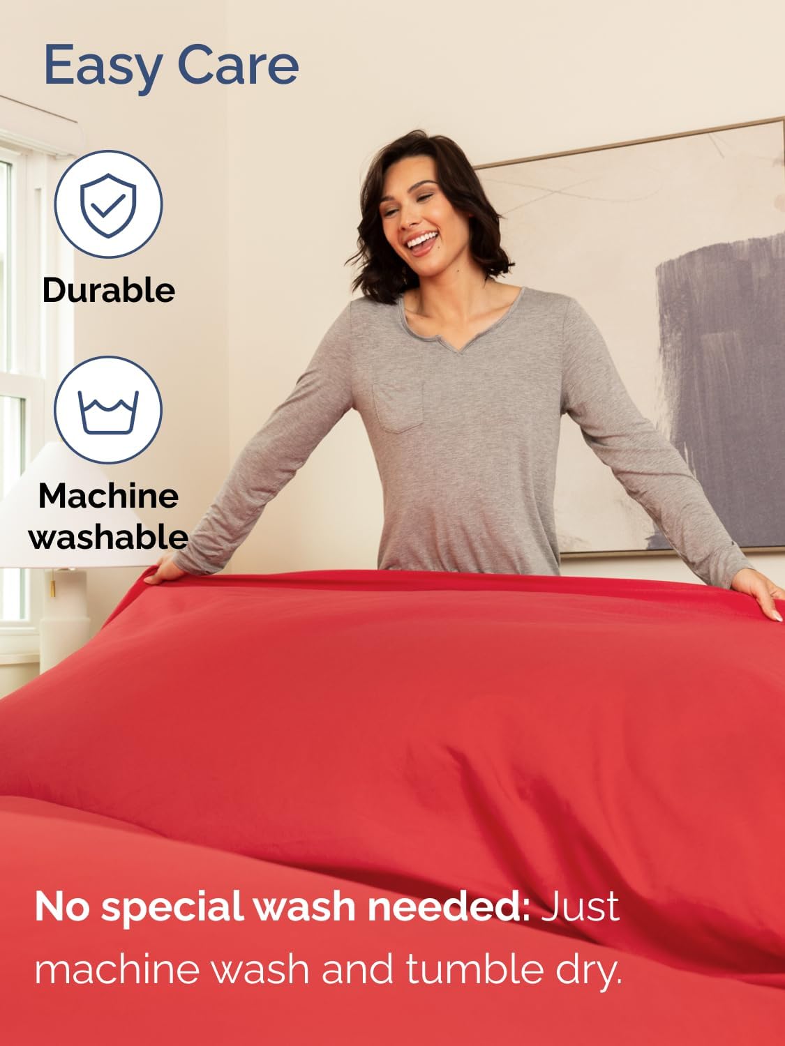 Skiennix Extra Deep King Sheet Set - 6 Piece Breathable Cooling Bedding - Soft Wrinkle-Free Red