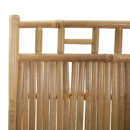 5-Panel Bamboo Room Divider 78.7"x70.9" Foldable Privacy Screen, 5-Panel Natural Bamboo Partition for Home Decor and Space Separation, Durable and Weather-Resistant Folding