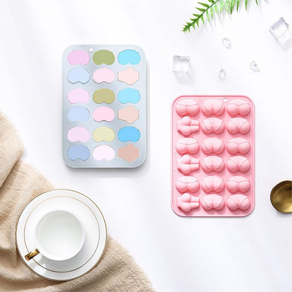 1 Pcs Funny Shape Silicone Mold for Birthday Single Party Baking Pan Handmade DIY Mousse Chocolate Fondant Soap Cake Ice Cube Mould Tool Novelty Cake Pans Set Kit H9-2