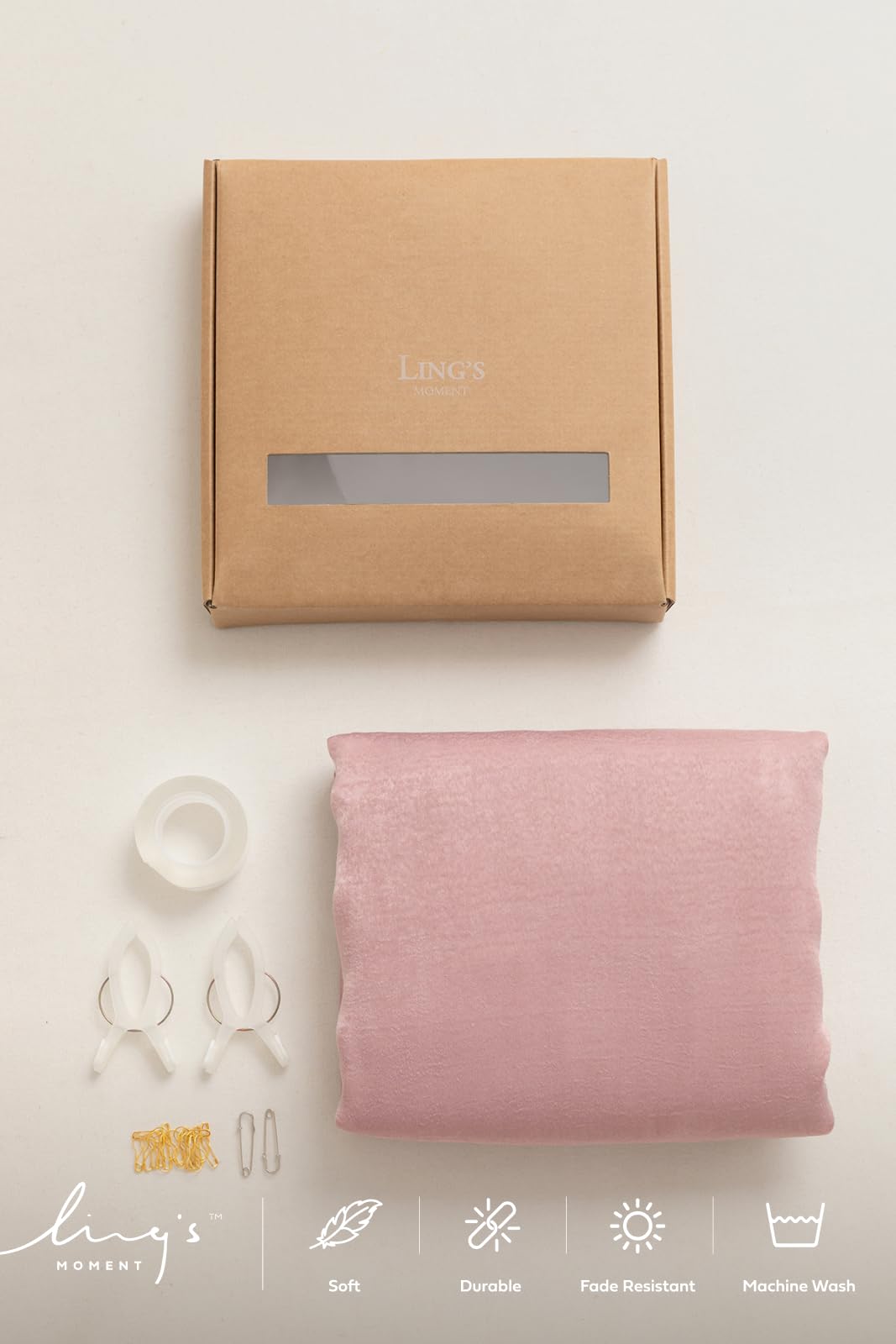 Ling's moment Dusty Rose Wedding Table Cloths in Velvet-Like Fabric, 9ft x 11ft, Fits 4ft/6ft Rectangular/Round Sweetheart&Head Table for Wedding Reception, Bridal Shower, Birthday Decoration