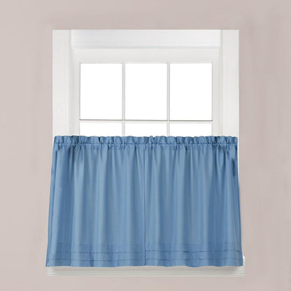 SKL Home Holden Curtain Tier Pair, Smoke, 57" x 24", 2 Count