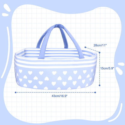 Aori Reborn Baby Dolls Bassinet - Baby Doll Carrier Bed Soft Doll Carrier Accessories with Handle for 17-22 inches Newborn Girls (Blue)
