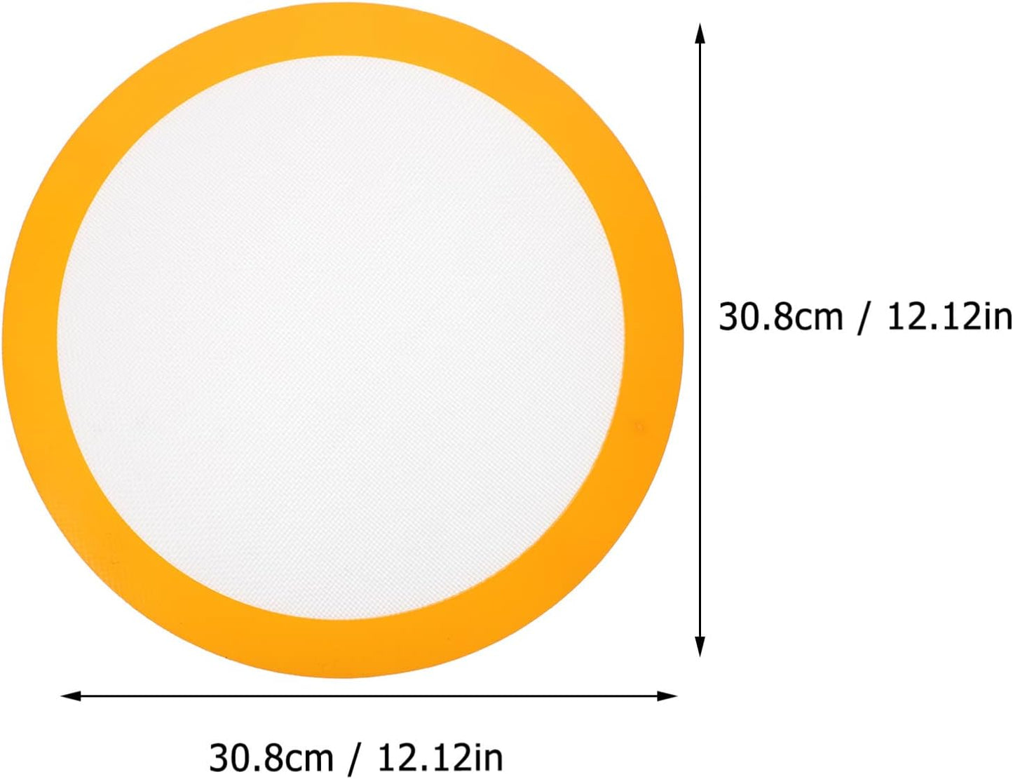 YARNOW Non Stick Baking Mat, Round Silicone Mat for Pie, Bread, Macaron, Pastry, 12 Inch, Random Color