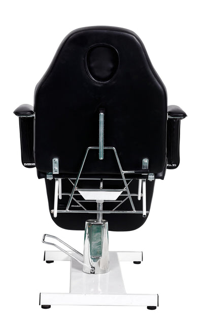 Eastmagic Hydraulic Facial Bed Beauty Bed Spa Facial Chair Reclining Lash Chair Tattoo Chair with Removable Handrest Black