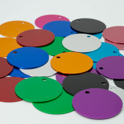 StayMax Round Aluminum Engraving Blanks Tags Stamping Blanks 25 Pack Diameter 1.57 Inch (Purple)