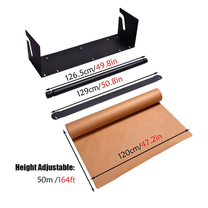 UWYTGF Kraft Paper Roll Dispenser and Cutter 51 Inch, Wall Mounted Butcher Paper Holder with 50M Paper Roll, Hanging Paper Rack for Bakery/Cake Shop/Business - Daily Specials
