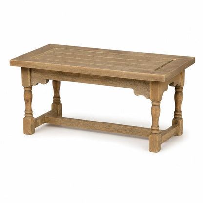 LOGOFUN Dolls House Miniature Wood Table Mini Wooden Table Model 1:12 Scale Tiny Dining Table for Doll House Kitchen Accessories