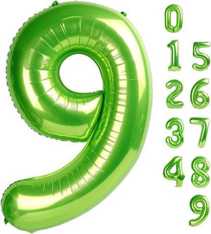 Light Green Number 9 Balloon by [Brand Name] - 40 Inch Birthday Party Decoration for 9, 19, 90 Celebrations