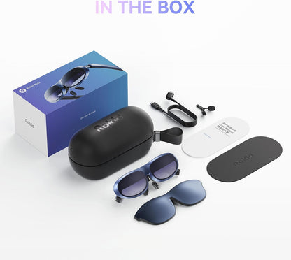 Rokid AR Joy Pack AR Glasses, Android TV Smart Glasses with 160" Micro-OLED Display, Google Play, Media Streaming, HDCP Support & Cloud Gaming, Console, iOS&Android,Windows Compatible