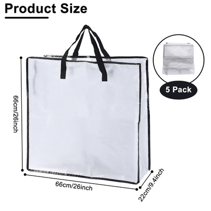 5 Pack Wreath Storage Bag 26x9 Inch Christmas Wreath Storage Container with Zipper and Handles, Underbed Wreath Storage Organizer for College Clothes Pillow Bedding Christmas Wreath