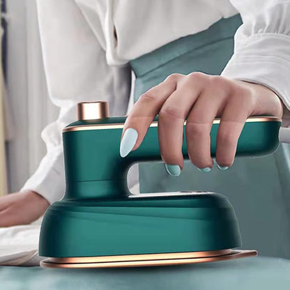 Portable Mini Ironing Machine, 2 in 1 Steam Iron with Rotating Handle for Fabric Maintenance at Home and Travel