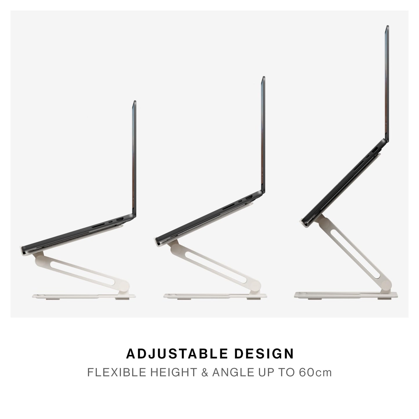 Native Union Desk Laptop Stand – Height Adjustable Ergonomic Computer Stand – Compatible with MacBook Air/Pro, iPad, Dell, HP, Lenovo, Microsoft Surface & Laptops & Tablets Up to 5kg (Black)