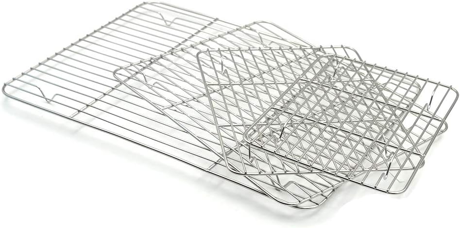 Aspire Cooling Rack 2 Pack | 9" x 7" Stainless Steel Baking Racks for Cooking, Baking, Roasting, Grilling