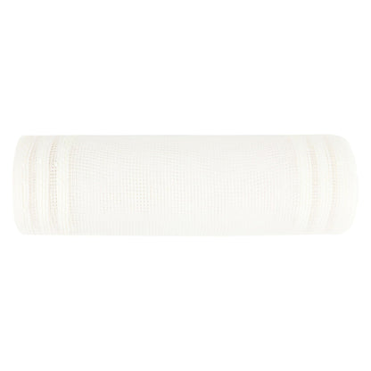 MEEDEE White Deco Mesh 10 Inch Roll Christmas Mesh Ribbon Basic Mesh with White Stripes 10 Yards Mesh Ribbon for Christmas Tree, Wreath Supplies, Garland, Bow Making