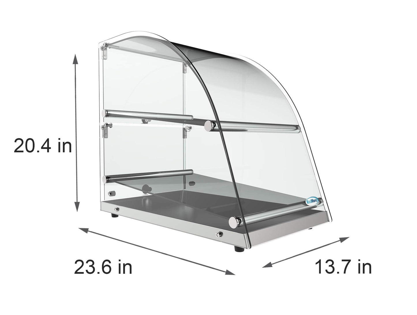 KoolMore DC-2CN Bakery Display Case, 2.4 Cu. Ft - 2 Shelves