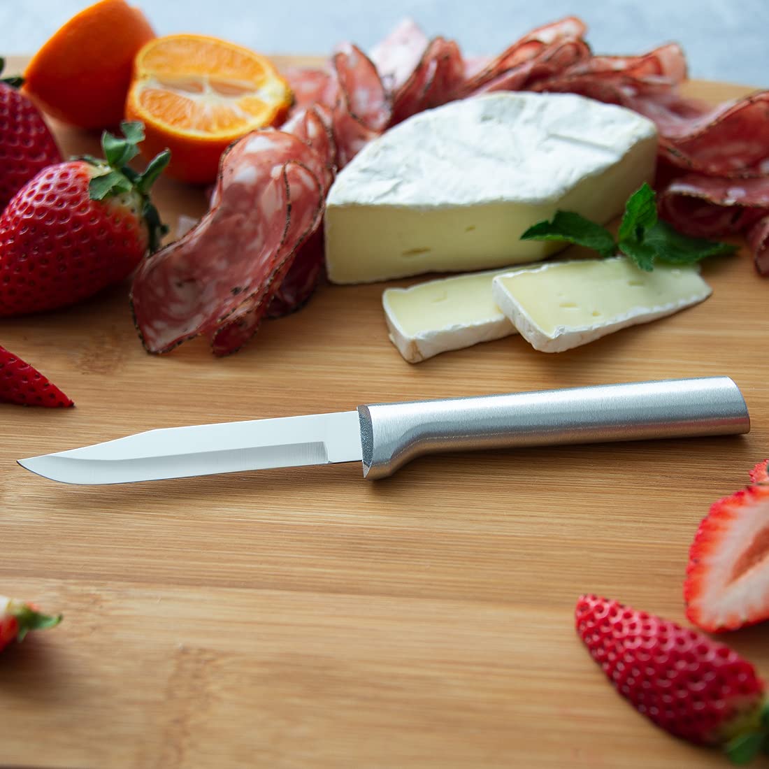 Rada Cutlery Regular Paring Knife (R101), 3.25" Stainless Steel Blade, Silver Handle, Pack of 2