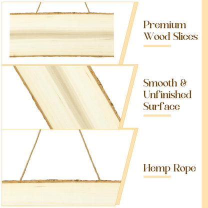 Novabright 12 Pack Blank Wooden Signs Wood Planks 4 x 10 x 0.42 Inch Rectangle Plaque for Crafts Burning Carving