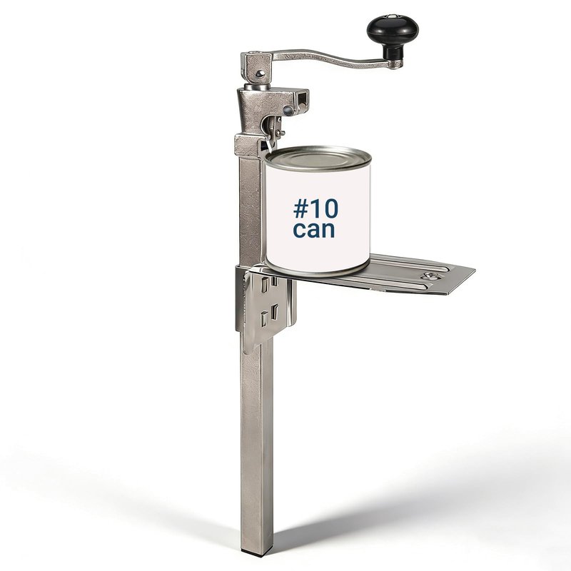 Commercial Can Opener Heavy Duty, Replace 11100#1 Can Opener, Opens Cans Up to 11in Tall (Including #10 Cans), with High Manganese Steel Bearing, Plated Steel Base & Stainless Steel Blade