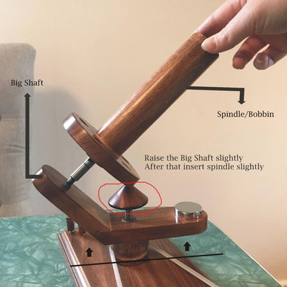 Artistic International Wooden Yarn Winder Set - Handcrafted Yarn Ball Winder for Knitting & Crocheting (Antique Winder AT)