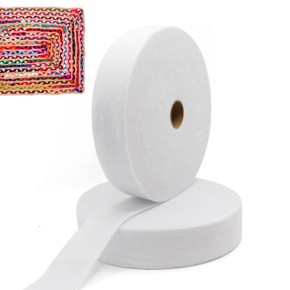 HexaHive 2 1/4 Inch Jelly Batting Roll Strips – 2 Rolls Total 70 Yards Upholstery Grade Needle Punched Polyester Batting for Roll Rugs, Quilts and Sewing Projects
