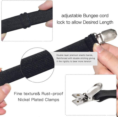 Adjustable Bed Sheet Clips, Heavy Duty Sheet Fasteners Holder Straps for Mattress, Sofa, Couch, Recliner