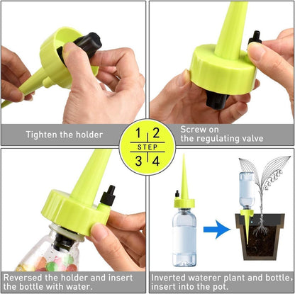 YIMIKE Plant Self Watering Spike, Plastic Self Watering Device with Slow Release Control Valve, 12PCS for Indoor &