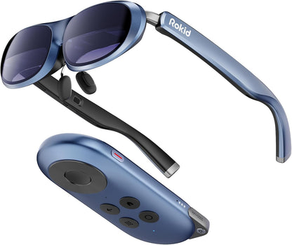 Rokid AR Joy Pack AR Glasses, Android TV Smart Glasses with 160" Micro-OLED Display, Google Play, Media Streaming, HDCP Support & Cloud Gaming, Console, iOS&Android,Windows Compatible