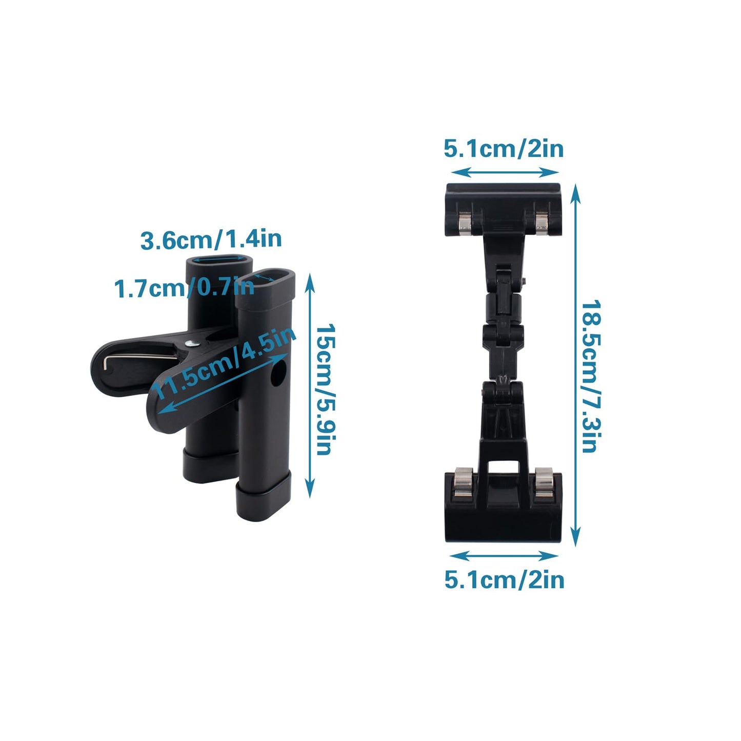 SnowTing Easel Brush Clip with Adjustable Copy Holder Clip, Metal Drum Stick Holder, 360° Rotatable Plastic Paper Copy Clamp, Portable Art Studio Accessories and Plein Air Painting Supplies