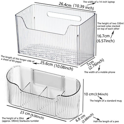 HQahnekme 2PCS Cabinet Door Organizer,Self Adhesive Kitchen Cabinet Organizer,Cabinet Door Storage Box for Bathroom/Kitchen/Living room,Storage shelf rv must haves. (transparent)
