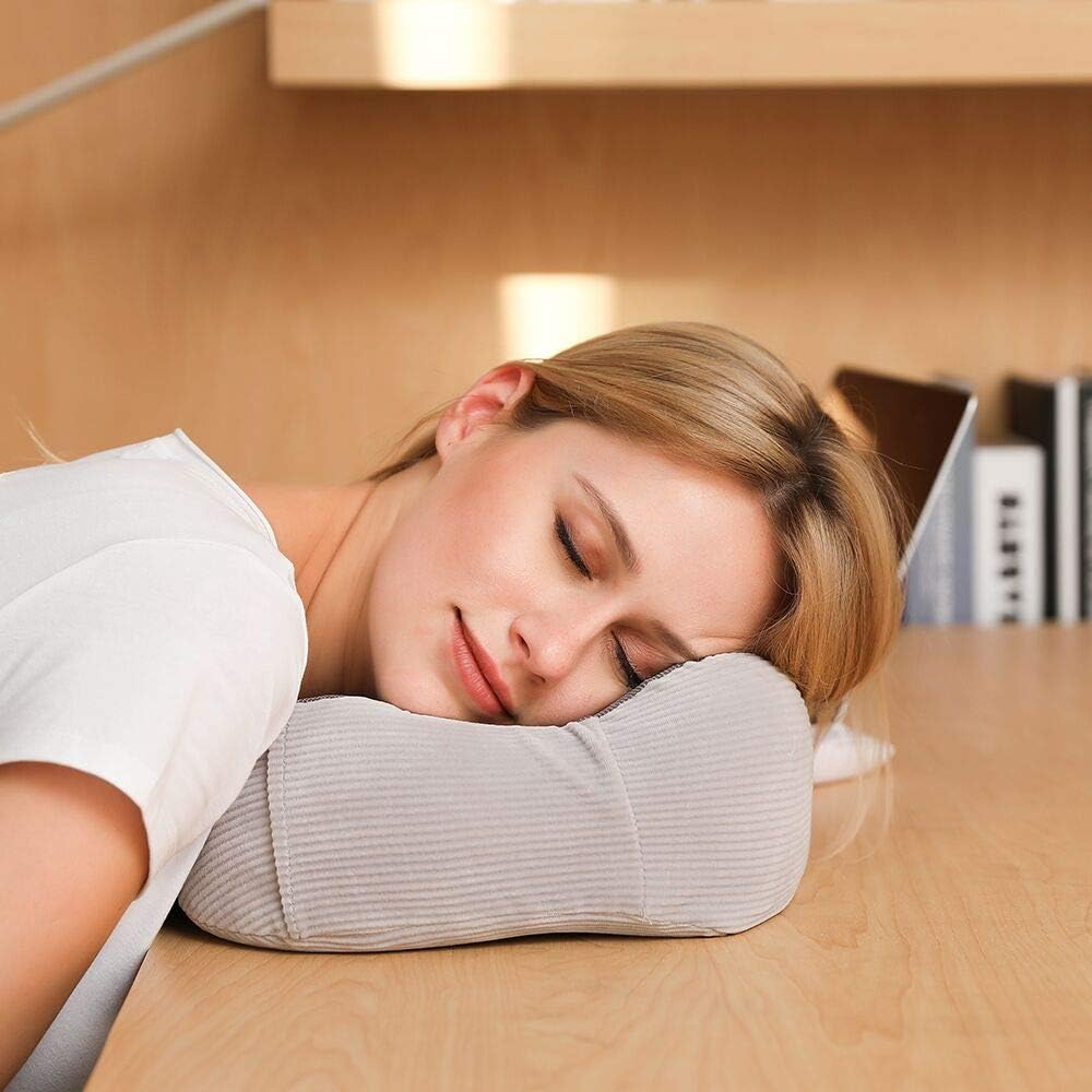 Travel Pillow, Memory Foam Neck Pillow with 360-Degree Head Support, Comfortable for Airplane & Home Use
