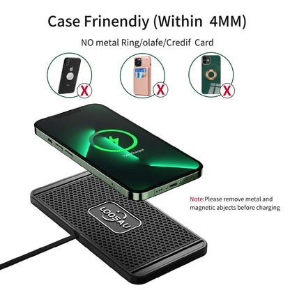 Wireless car Charger Charging pad 15w Non Slip FastCharger for car Wireless Phone Charger for Android for iPhone 11/12/13/14/15/16 Pro Max Xs,Samsung Galaxy S20, S10+ Note 9，LG