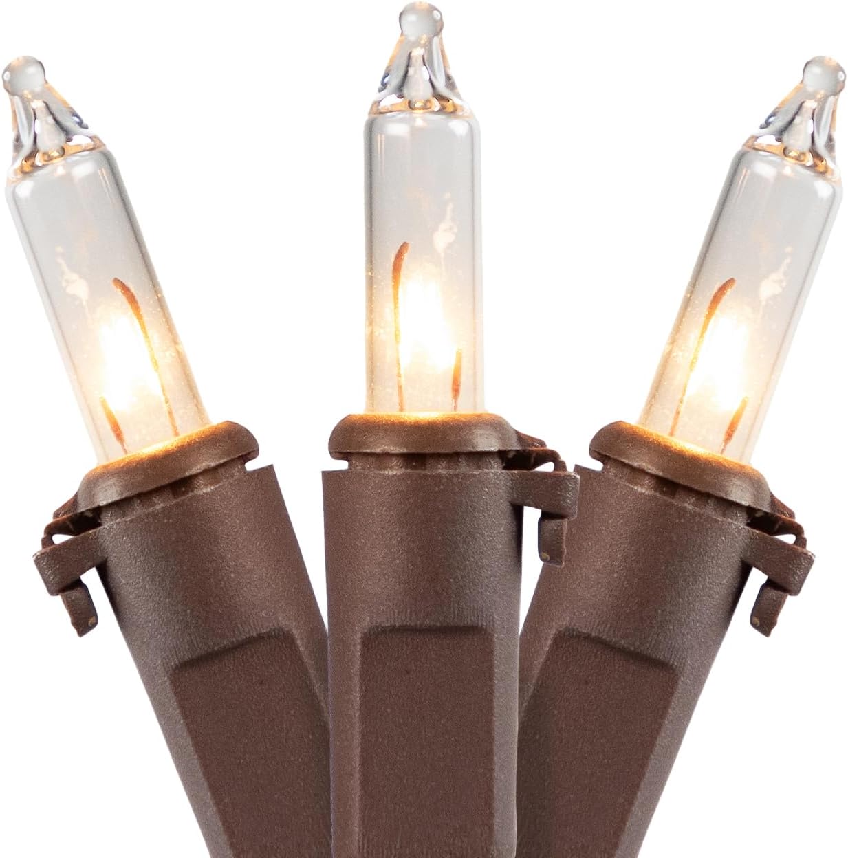 4' 10ct Northlight Mini Incandescent Christmas Lights - Clear - Brown Wire