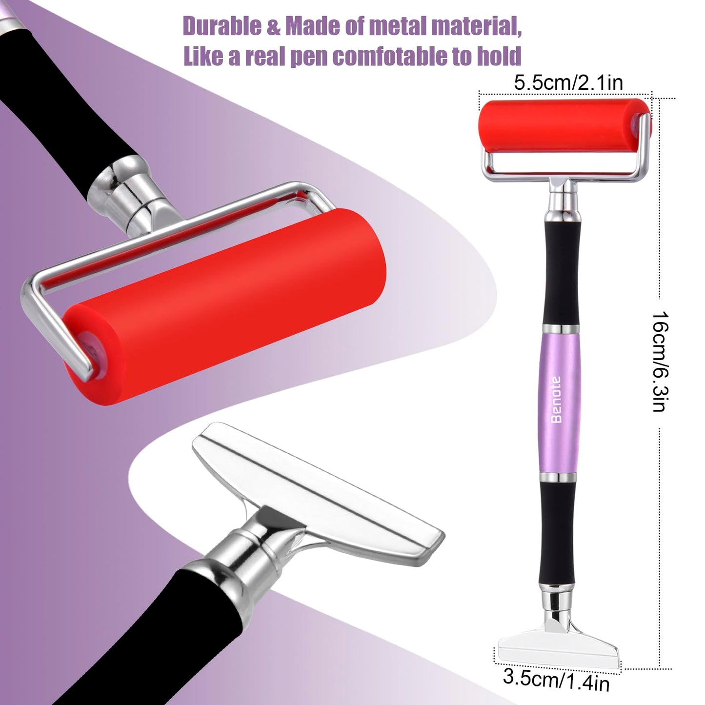 benote Diamond Art Painting Accessories Tools Roller Pressing Pen Metal Correction Plate, 5D Diamond Art Kits Straightener Rhinestone Embroidery Paintings Accessory