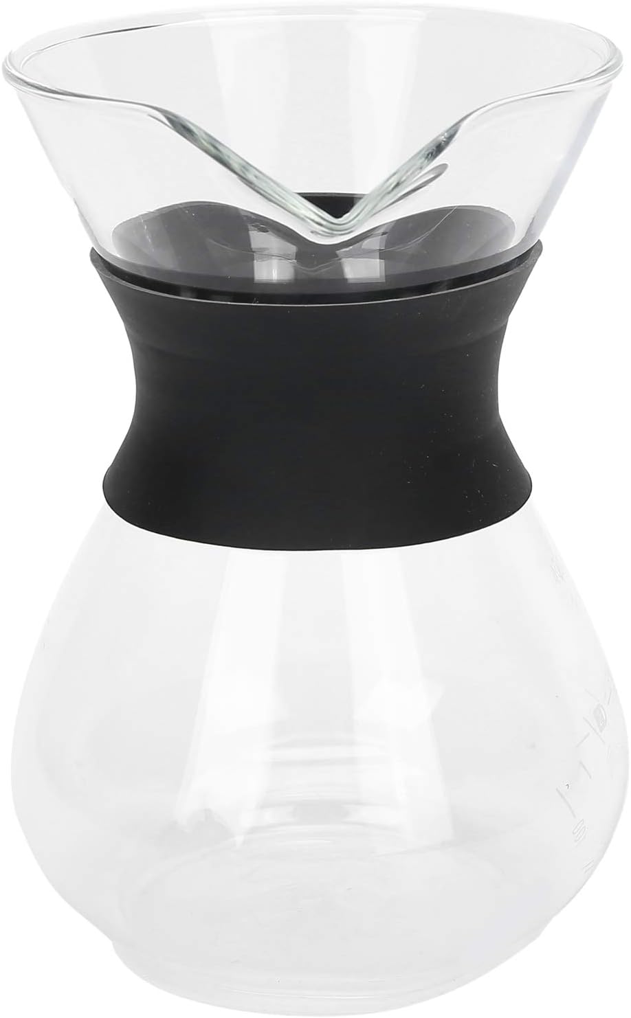 Fdit Reusable Glass Coffee Pot with Stainless Steel Filter, Manual Drip Coffee Maker Set (400ml)