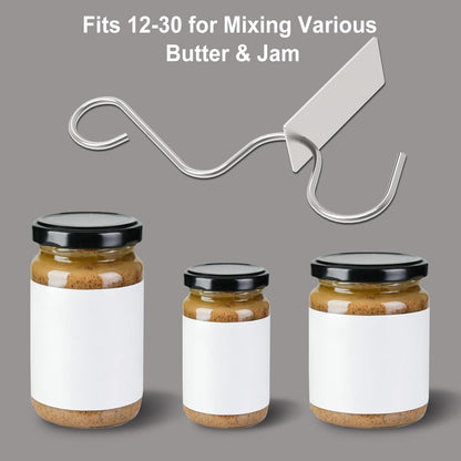 wanjiashanxuan Set Peanut Butter Stirrer Tool - Effortlessly Mixes Nut Butters, Perfect for Breads, Cakes & Cookies