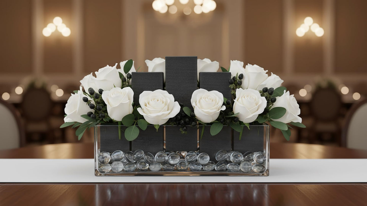 XCEL Floral Foam for Flower Arrangements Floral Foam Blocks - Reusable, Weather Resistant Craft Foam Fresh & Artificial Flower Arrangements, Styrofoam Block (Black 9" x 3" x 3" - 4 Pack)