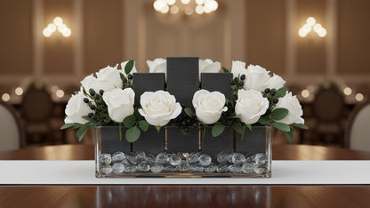 XCEL Floral Foam for Flower Arrangements Floral Foam Blocks - Reusable, Weather Resistant Craft Foam Fresh & Artificial Flower Arrangements, Styrofoam Block (Black 9" x 3" x 3" - 4 Pack)
