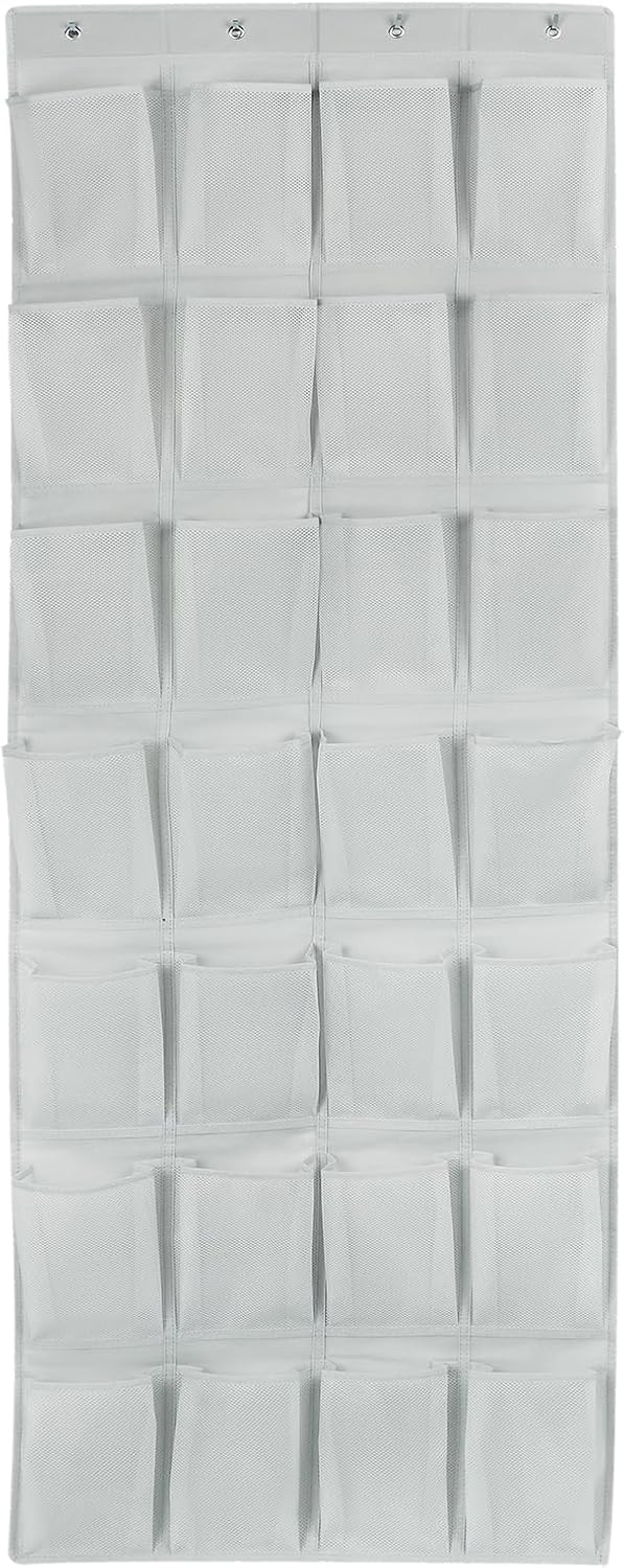 28 4 Closet GOMAJI Large Pockets Over the Door Shoe Organizer with Hooks for Different Widths Doors, Hanging Shoe Rack