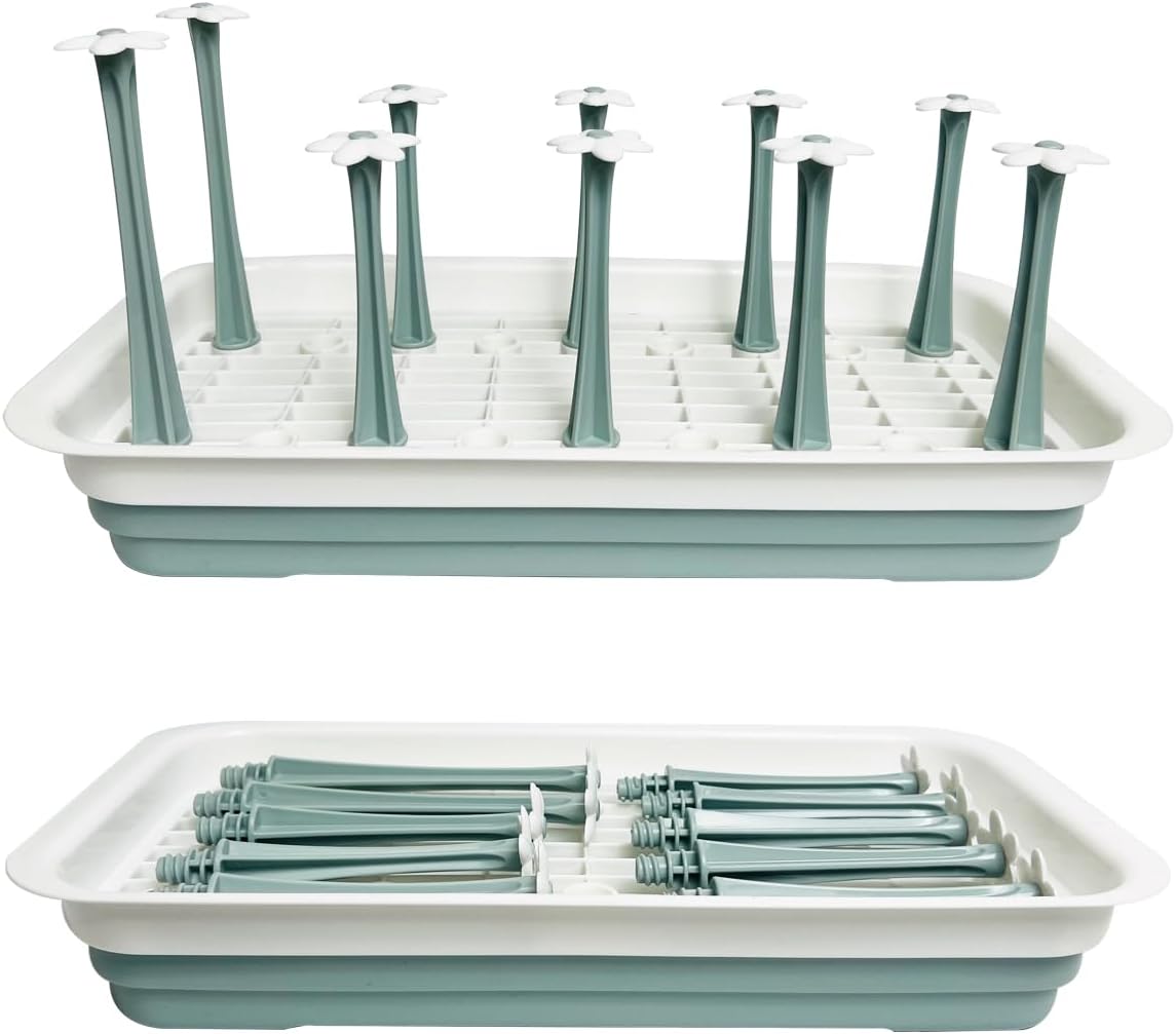 Countertop Large Bottle Drying Rack - Ideal for Insulated Water Bottles, Drinking Glasses, Sports Bottles, Baby Bottle