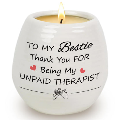 Friendship Gifts for Best Friend - Bestie/Friendship Candle, 18Oz Lavender Scented Soy Candles, Funny Candles Christmas Thanksgving Birthday Gifts for Women, Soul Sister, Bestie, Friends Female