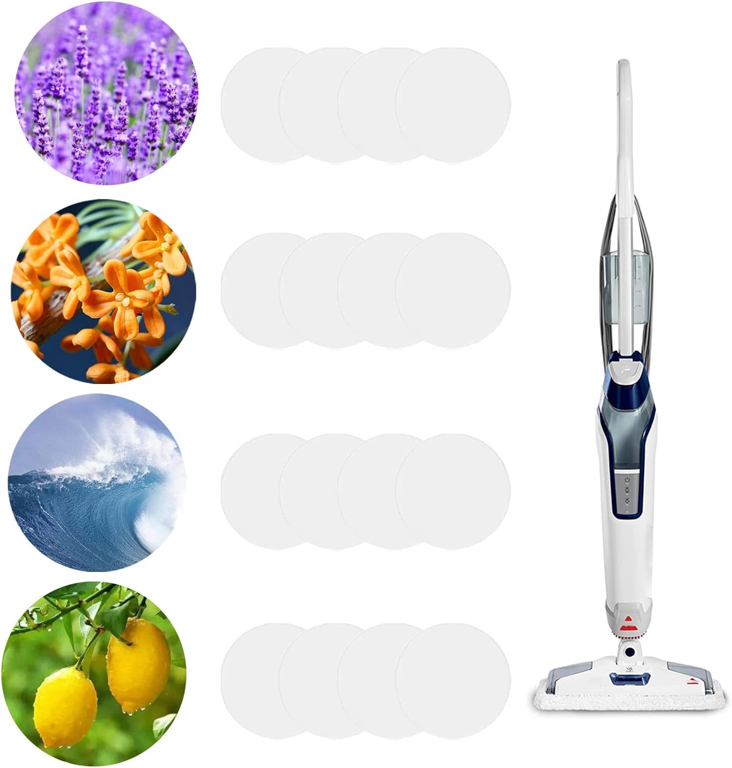 16 Pack 1940, 1806, 1132 Steam Mop Scent Discs Compatible with Bissell Powerfresh and Symphony Series, Fits Model